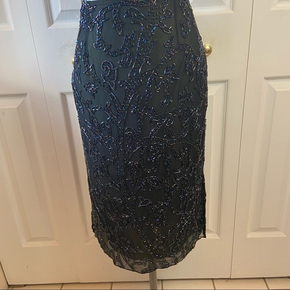 Designer Je Matadi Sean Mehta Beaded Event Skirt - Picture 7 of 12